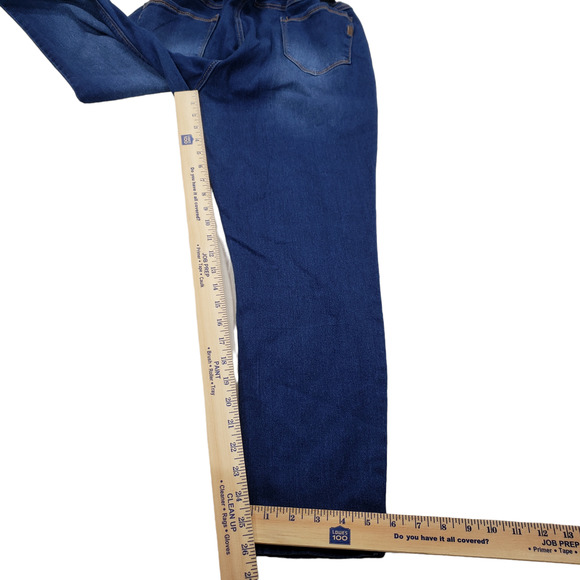 1822 Denim Maternity Jeans 31 Women Medium Blue Faded Whisker High Waist Stretch - Picture 4 of 11